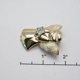 Vintage Gold‑Tone Angel Brooch w/ Star – 1.5"
