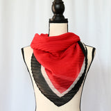 Black and White Pleated 37" Scarf - from Charming Charlie