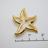 Vintage Gold‑Tone Open Starfish Brooch – 2"