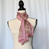 Vintage Ellen Tracy 12" x 56" Silk-like Scarf