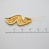 Vintage Gold‑Tone Abstract Sculptural Brooch – 3"