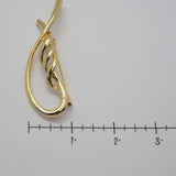 Vintage Gold‑Tone Abstract Brooch – Sculptural Twist Design – 2.75" x 1.25" – .3