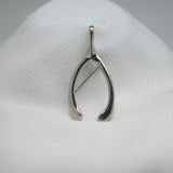 Vintage Gold‑Tone Wishbone Pendant/Brooch – Good Luck Symbol 2.25" x 1" – .3 oz