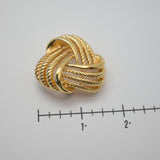 Vintage Gold‑Tone Knot Brooch – Rope & Smooth Interwoven Design – 1.5" – .5 oz