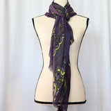 Green Purple 28" x 80" Scarf/Wrap
