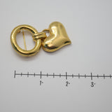 Vintage Gold‑Tone Heart Drop Brooch – Hinged Dangle Design