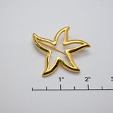 Vintage Gold‑Tone Open Starfish Brooch – 2"