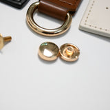 Leather Buckle Tabs with Gold Hardware