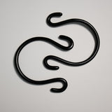 Glossy Black Plastic Purse Handles (Set of Two)