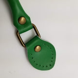 PU Leather Sew‑In Purse Handles with Gold Hardware - 1 pair