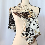 Vintage Ellen Tracy 100% Silk Satin Shawl 21" x 66"