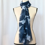 A New Day Oversized Blue Scarf Shawl 31 x 72 Lightweight