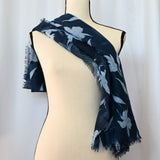 A New Day Oversized Blue Scarf Shawl 31 x 72 Lightweight