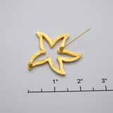 Vintage Gold‑Tone Open Starfish Brooch – 2"