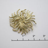 Vintage Light Metal Swirl Brooch – 2"
