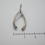 Vintage Gold‑Tone Wishbone Pendant/Brooch – Good Luck Symbol 2.25" x 1" – .3 oz