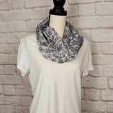 Mauve Floral Infinity Scarf