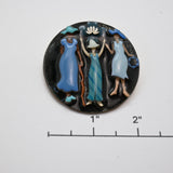 Vintage Enamel Art Brooch Celebrating Women – 2"