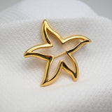Vintage Gold‑Tone Open Starfish Brooch – 2"