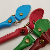 PU Leather Sew‑In Purse Handles with Gold Hardware - 1 pair