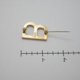 Monet Gold‑Tone "B" Brooch – 1" x 3/4" – .2 oz