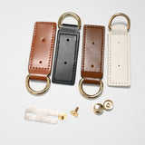 Leather Buckle Tabs with Gold Hardware