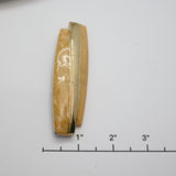 Vintage Marbled Brooch w/ Gold‑Tone Accent – 3"
