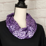 Purple Leopard Infinity Scarf
