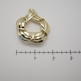 Vintage Gold‑Tone Interwoven Knot Brooch – Polished Loop Design – 2" x 1.5" – .5