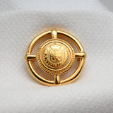 Liz Claiborne Vintage Gold‑Tone Crest Brooch – 1.5"