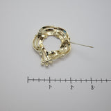 Vintage Gold‑Tone Interwoven Knot Brooch – Polished Loop Design – 2" x 1.5" – .5