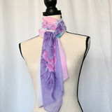 Multi-colored 18" x 56" Asian-themed Polyester Scarf