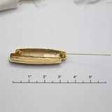 Vintage Marbled Brooch w/ Gold‑Tone Accent – 3"