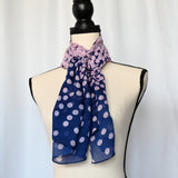 Beautiful Blue/Purple 20" x 60" Polyester Scarf