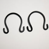 Glossy Black Plastic Purse Handles (Set of Two)