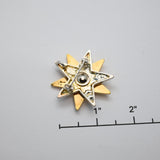 Vintage Gold & Silver Twisting Star Brooch – Dual‑Layer Design – 1.5" – .5 oz