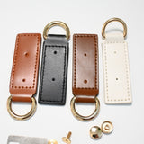 Leather Buckle Tabs with Gold Hardware