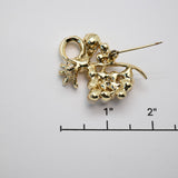 Vintage Gold‑Tone Pearl Cluster Brooch – 1.75"