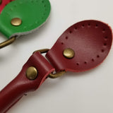 PU Leather Sew‑In Purse Handles with Gold Hardware - 1 pair