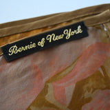 Multi-toned brown Bernie of New York  25" x 58" 100% Polyester Scarf/Satin Trim
