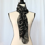 Paris, Paris, Paris - 25" x 60" polyester scarf with Parisian landmarks