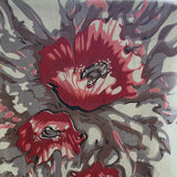 Vibrant floral scarf 27" x 66" with fringe