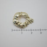 Vintage Gold‑Tone Interwoven Knot Brooch – Polished Loop Design – 2" x 1.5" – .5