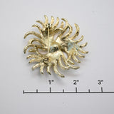 Vintage Light Metal Swirl Brooch – 2"