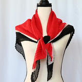 Black and White Pleated 37" Scarf - from Charming Charlie