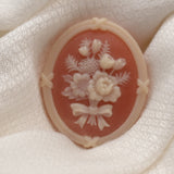 Avon Vintage‑Style Floral Cameo Brooch Oval Relief Design – 1.25" x 1.5" – .2 oz