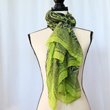 Green Blue Lightweight 40" x 74" Scarf, Wrap, Cover-Up, Sarong