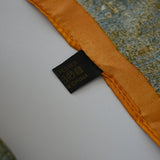 Brilliant green/gold 32" x 64" oblong scarf/wrap - 100% polyester