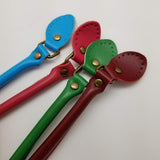 PU Leather Sew‑In Purse Handles with Gold Hardware - 1 pair