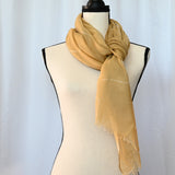 A New Day Oversized Beige Scarf Shawl 31 x 72 Lightweight